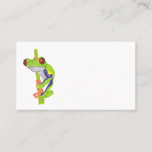 TARJETA DE VISITA RED EYED TREE FROG