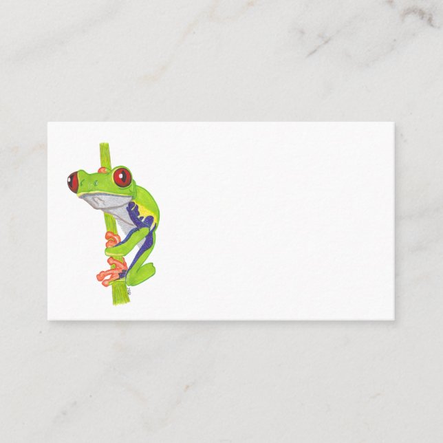 TARJETA DE VISITA RED EYED TREE FROG (Anverso)