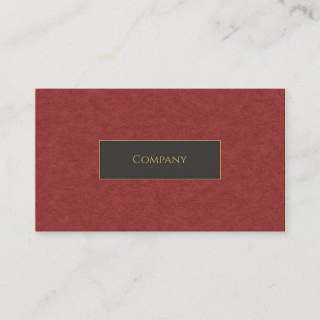 Tarjeta De Visita Red Faux Business Card (Anverso)