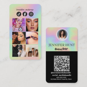 Tarjeta De Visita Red fotográfica Instagram código QR medios sociale