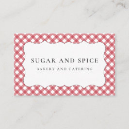 Tarjeta De Visita Red Gingham Business Card