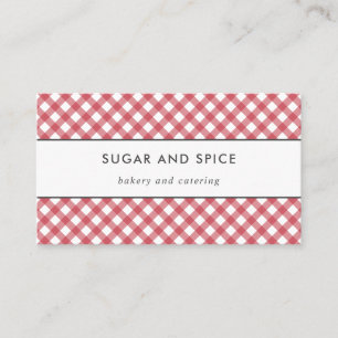 Tarjeta De Visita Red Gingham Business Card