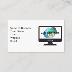 Tarjeta De Visita Red global "¡Cubrimos el mundo!"