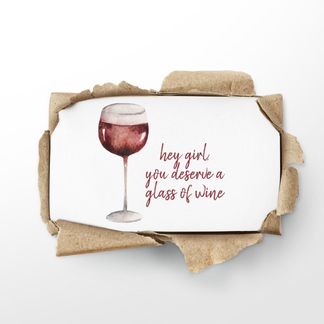 Tarjeta De Visita Red Hey Chica Te Mereces Una Cita De Vino (Subido por el creador)