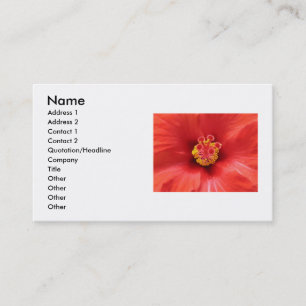 Tarjeta de visita Red Hibiscus