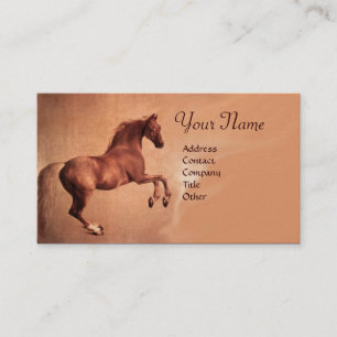 Tarjeta De Visita RED HORSE Monograma Platino Metálico