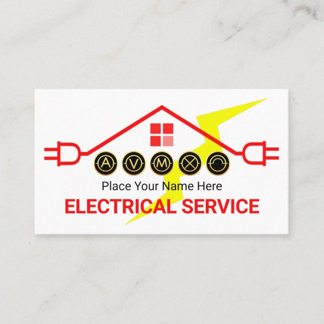 Tarjeta De Visita Red Hot Electrical Circuit Rooftop (Anverso)