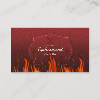 Tarjeta De Visita Red Hot Grill Business Card