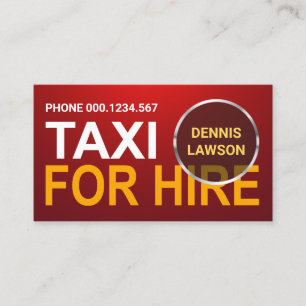 Tarjeta De Visita Red Luminescence Silver Anillo Grande Taxi Para Al
