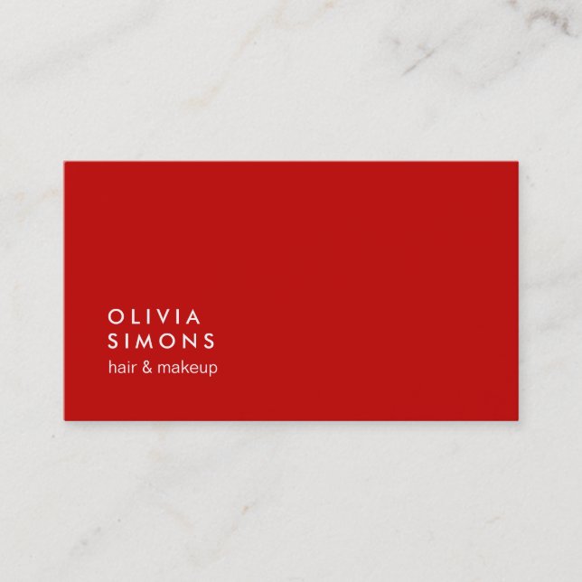 Tarjeta De Visita Red Minimalist Business Cards (Anverso)