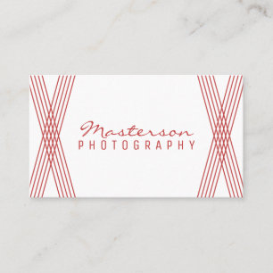 Tarjeta de visita Red Modern Deco