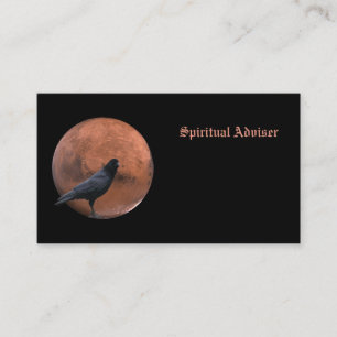 Tarjeta De Visita Red Moon Raven