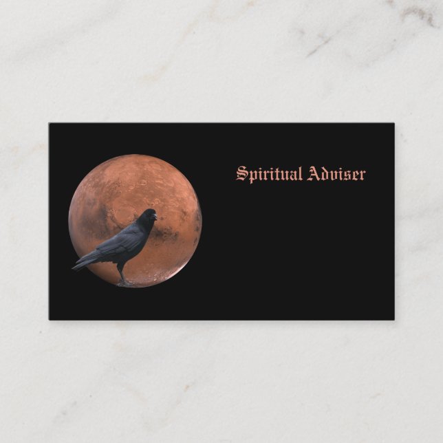 Tarjeta De Visita Red Moon Raven (Anverso)