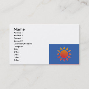 Tarjeta de visita Red Naranja Sun