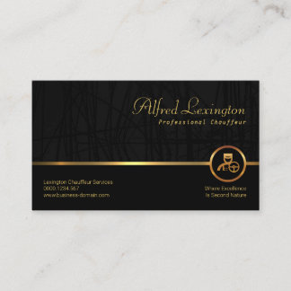 Tarjeta De Visita Red Plant Grunge Exquisita Línea de Oro Negro