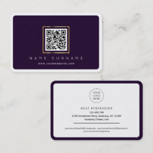 Tarjeta De Visita Red profesional o personal de código QR analizabl