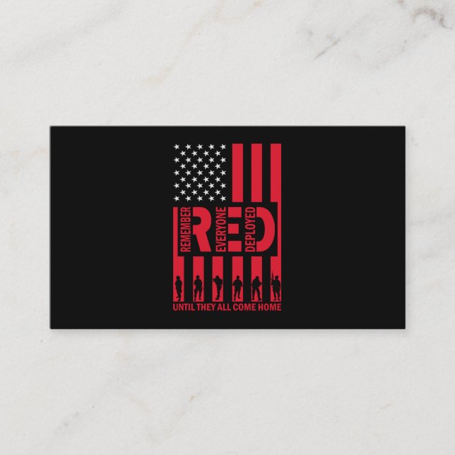 Tarjeta De Visita Red Recuerdan A Todos Desplegados Hasta Que Todos  (Anverso)