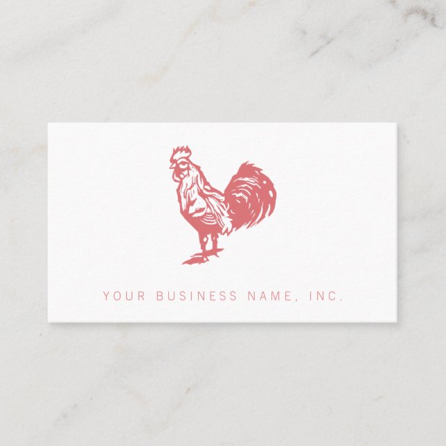 Tarjeta De Visita Red Rooster Farmhouse Bistro Logo Professional (Anverso)