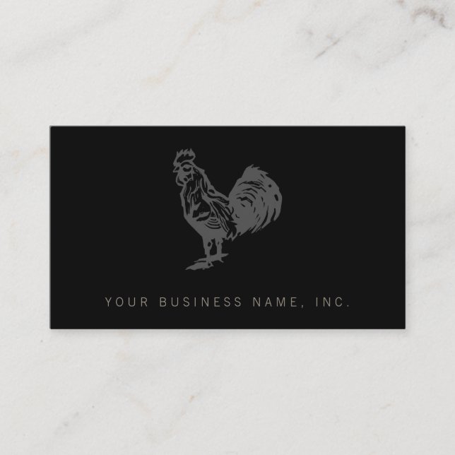 Tarjeta De Visita Red Rooster Farmhouse Bistro Logo Professional (Anverso)