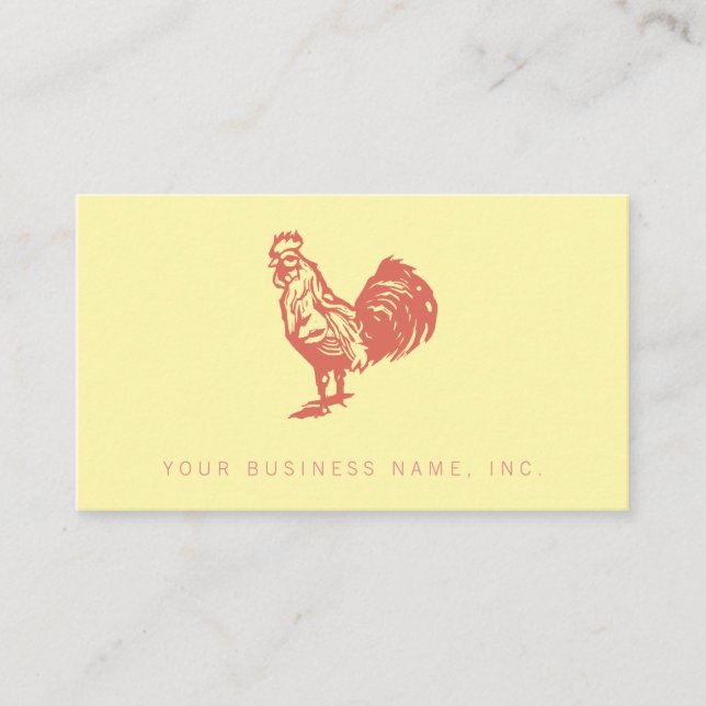 Tarjeta De Visita Red Rooster Farmhouse Bistro Logo Professional (Anverso)