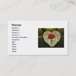 Tarjeta de visita Red Rose Heart