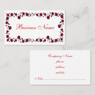 Tarjeta de visita Red Roses