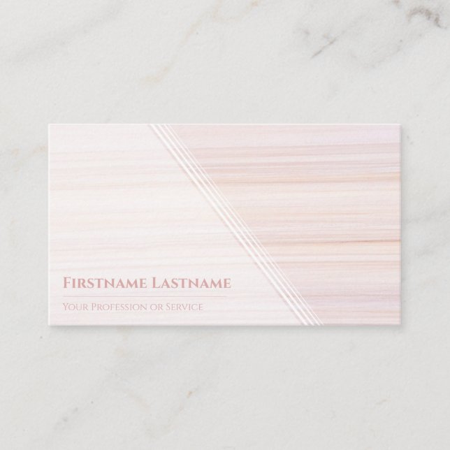 Tarjeta De Visita Red stripes bright marble surface elegant white (Anverso)