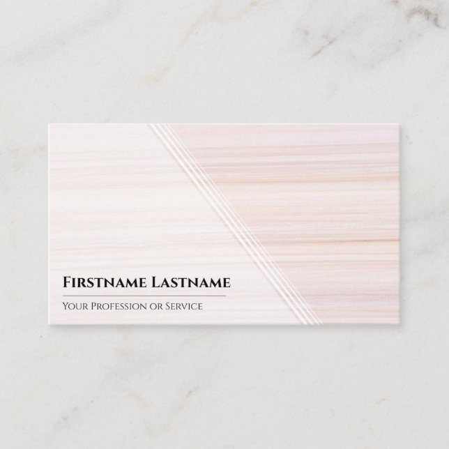 Tarjeta De Visita Red stripes bright marble surface elegant white (Anverso)