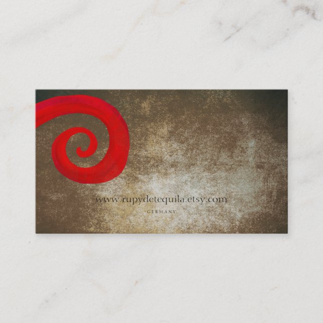 Tarjeta De Visita Red Swirl (Anverso)