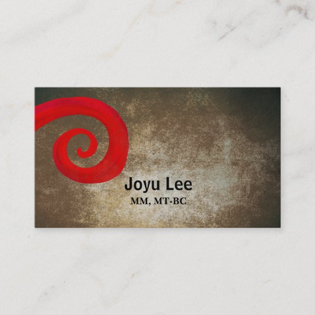 Tarjeta De Visita Red Swirl (Anverso)