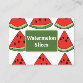Tarjeta De Visita Red Watermelon Slice Fruit