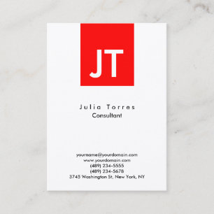 Tarjeta De Visita Red White de moda profesional