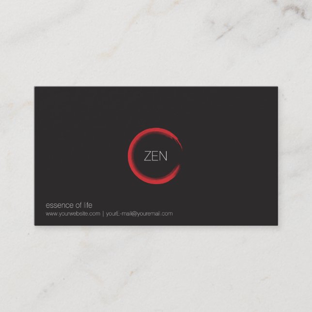 Tarjeta de visita Red Zen (Anverso)