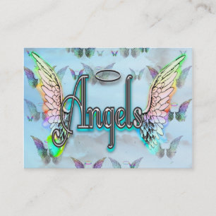 Tarjeta De Visita Redacte el ángel del arte con las alas y el halo -