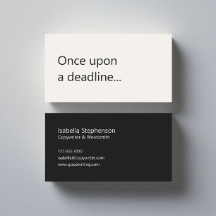 Tarjeta De Visita Redactor Freelance Escritor Minimalismo Moderno