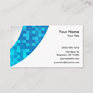 Tarjeta De Visita Redada azul del control