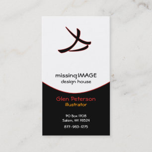 Tarjeta De Visita Redada negra con rojo