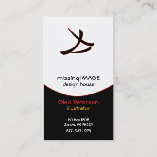 Tarjeta De Visita Redada negra con rojo