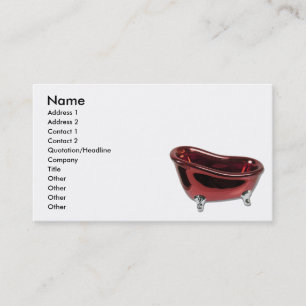 Tarjeta De Visita RedBathtub073110, nombre, dirección 1, dirección