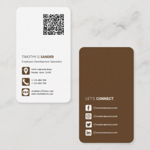 Tarjeta De Visita Redes código QR medios sociales profesionales mar
