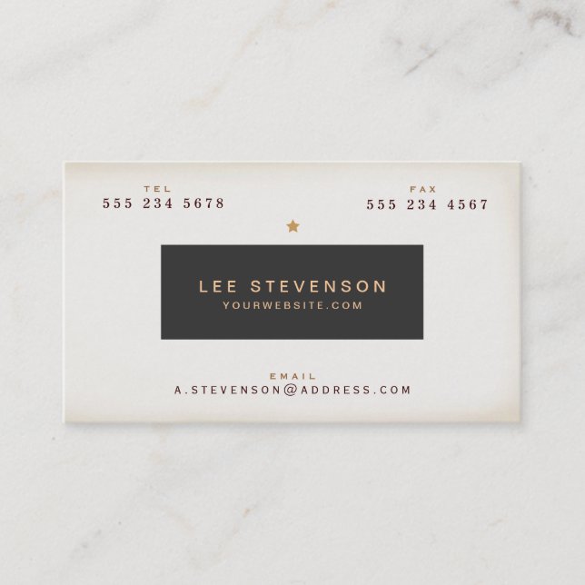 Tarjeta De Visita Redes en placa negra de edad avanzada de Guay (Anverso)