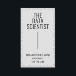 Tarjeta De Visita Redes informáticas de Data Science<br><div class="desc">¿Eres un científico de datos? ¿O te gustan las computadoras? Bueno,  esta tarjeta de moda con aspecto vertical y un fondo limpio al estilo de un ordenador sería un éxito para tus clientes potenciales.Puede personalizar el texto a su gusto.</div>