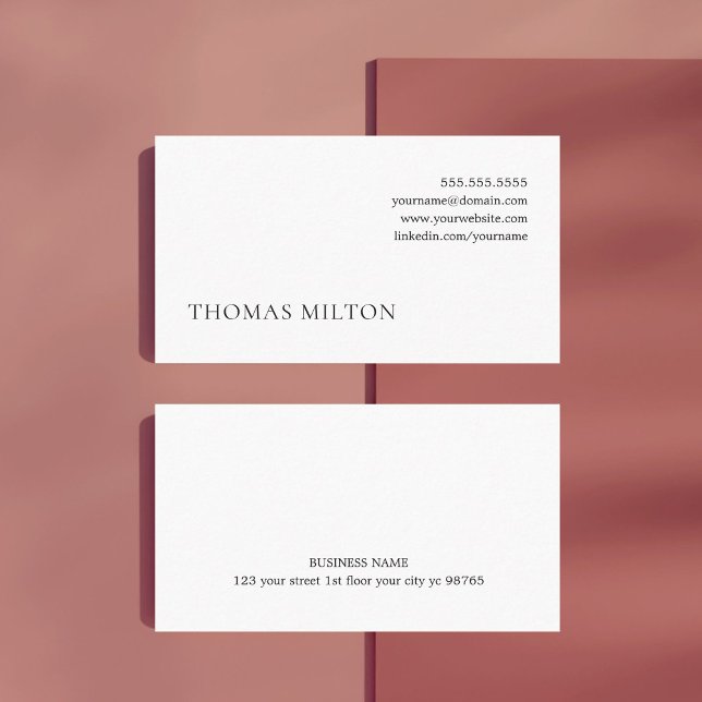 Tarjeta De Visita Redes Mínimas Sencillas de Consultores Blancos Neg (Subido por el creador)