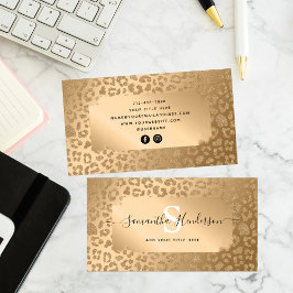 Tarjeta De Visita Redes sociales elegantes de Gold Glam
