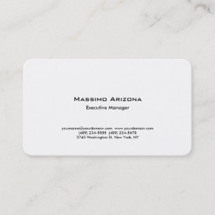 Tarjeta De Visita Redondo Simple Plano Profesional Moderno Negro Bla