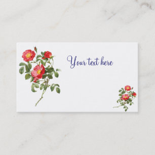 Tarjeta De Visita Redoute Flowers Cards Business