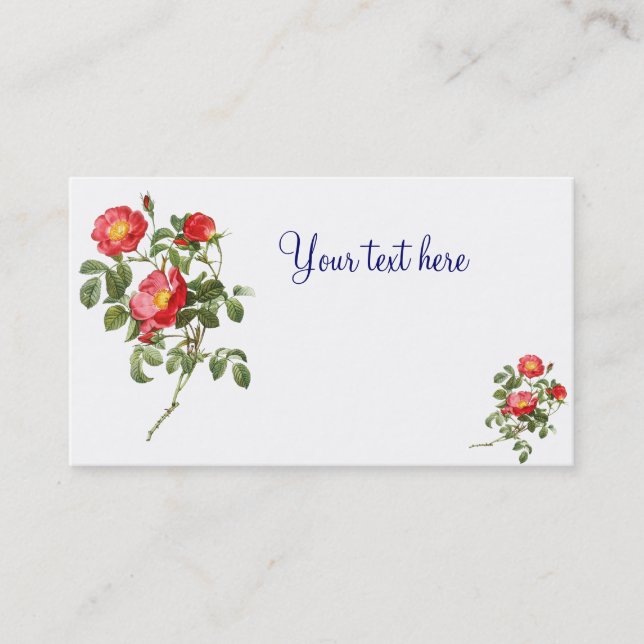 Tarjeta De Visita Redoute Flowers Cards Business (Anverso)