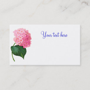 Tarjeta De Visita Redoute Pink Hydrangea Business Cards