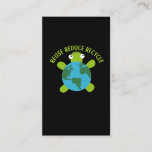 Tarjeta De Visita Reducir la reutilización de la tortuga de recicla