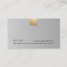 Tarjeta De Visita Referencia de acento dorado elegante y moderno